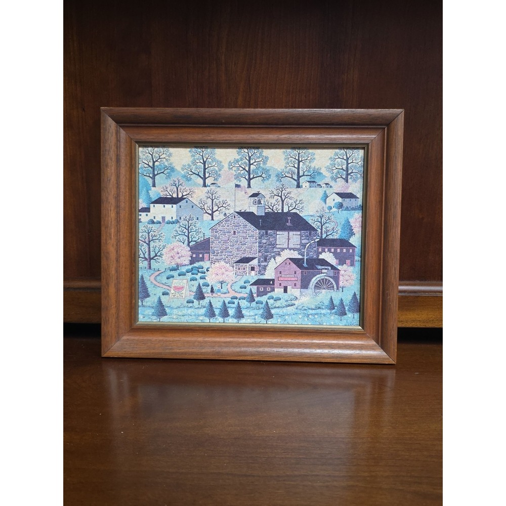 Charles Wysocki SPRING Lithograph Print Matted Folk‎ Art Signed